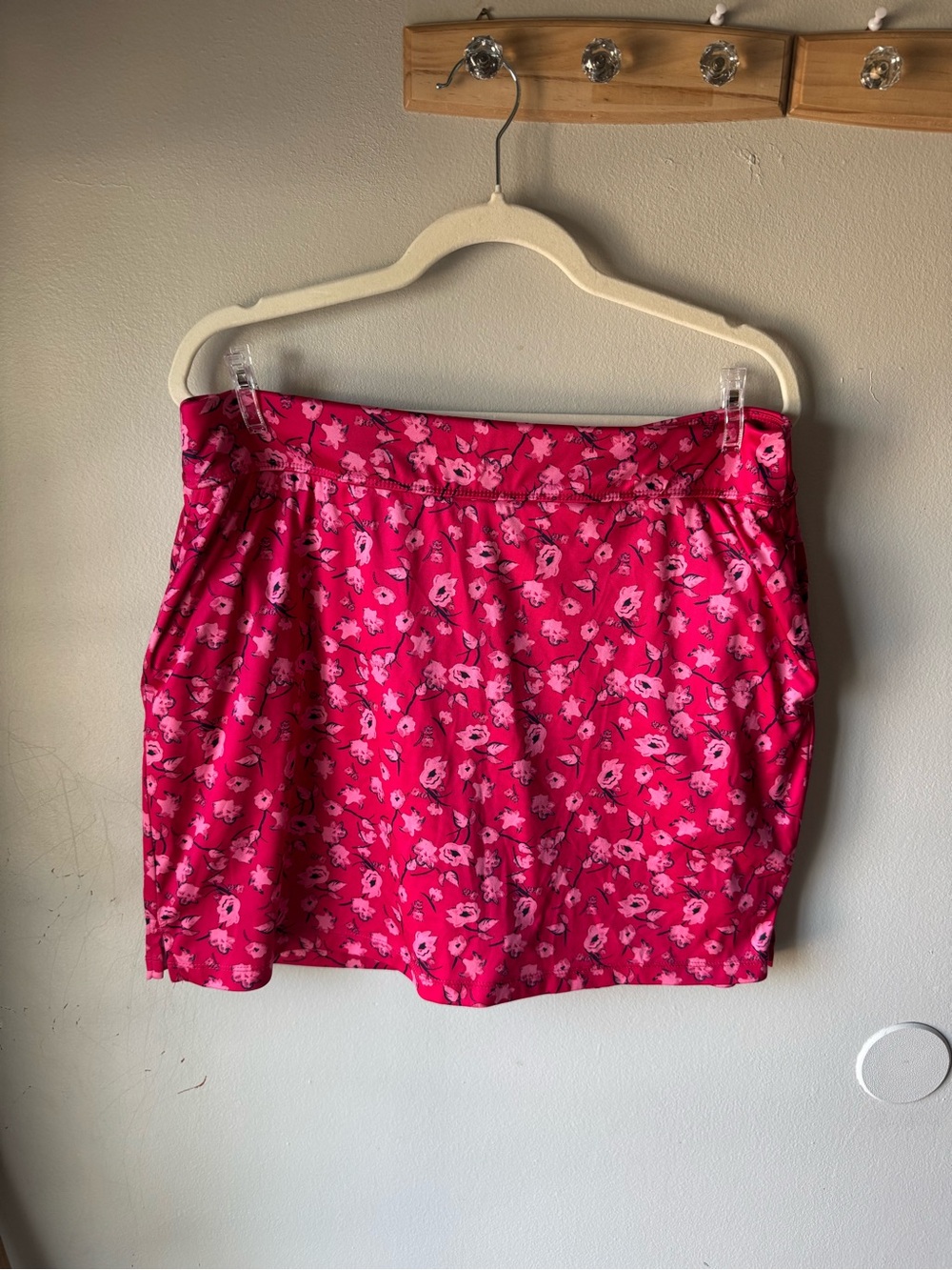 Greg Norman Play Dry Womens Golf Skort Large Floral Pink Active Athletic Skirt